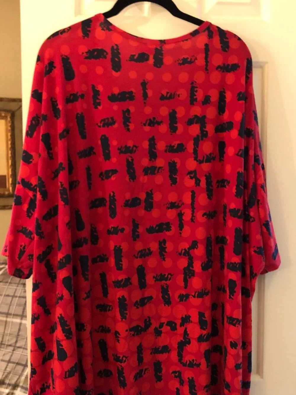 221 RED AND BLACK IRMA TUNIC 3X LULAROE